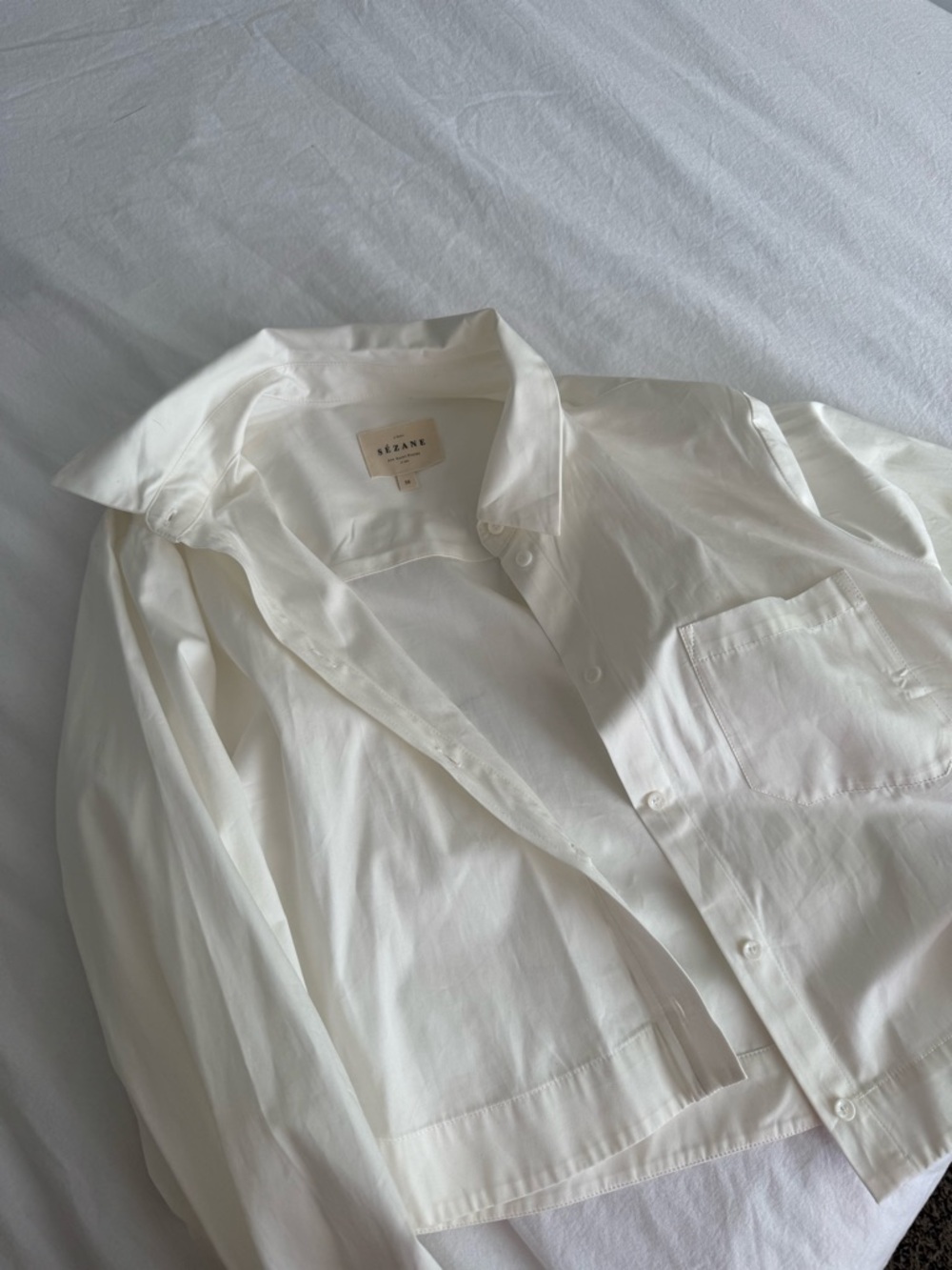 Sezane Maella Shirt Ecru - Size 4